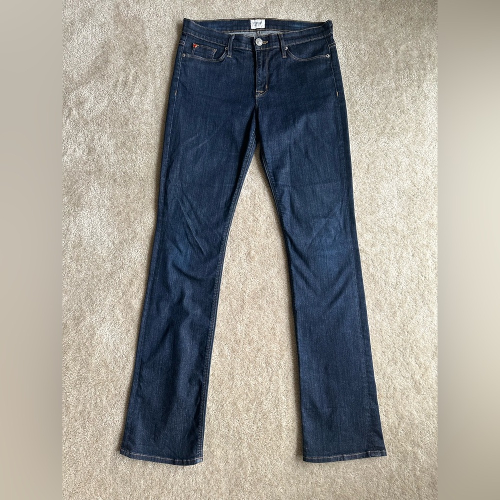 Hudson Jeans Women's 29 Blue Elle Midrise Baby Boot Cut Stretch Denim (31x33)